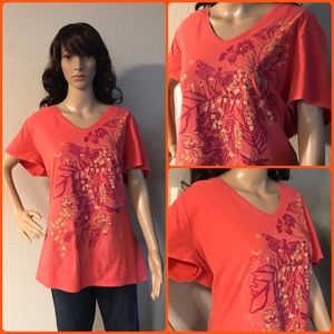 Just My Size 2XL Shirt Sleeve Top